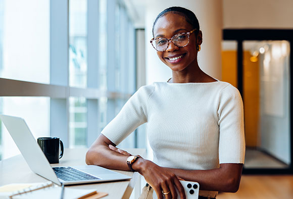 Woman at computer