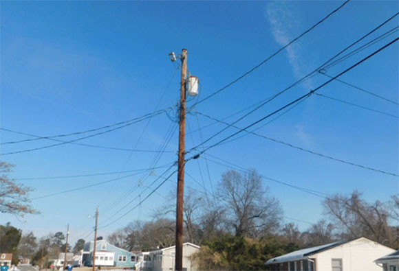 Wooden Distribution Pole