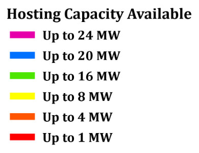 Hosting Capacity Tool - Utility Scale Legend