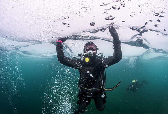 Scuba Diver Under Water