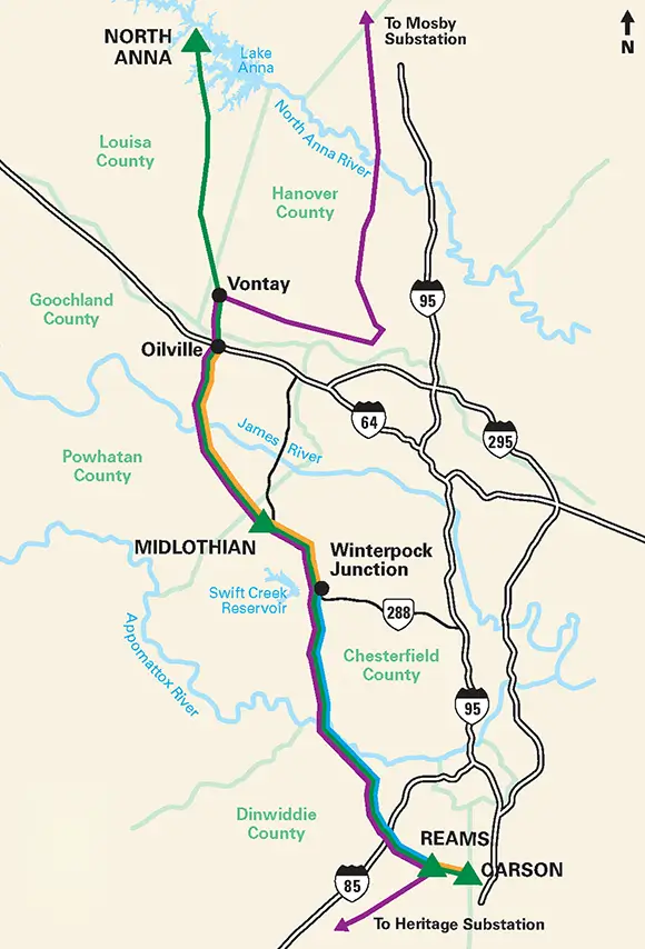 Carson to Midlothian Overview Map