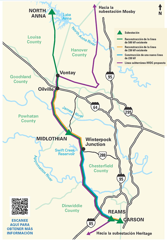 Mapa de proyecto de North Anna