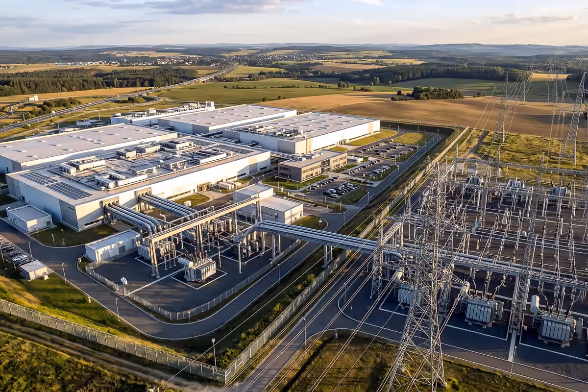 Aerial View of Data Center