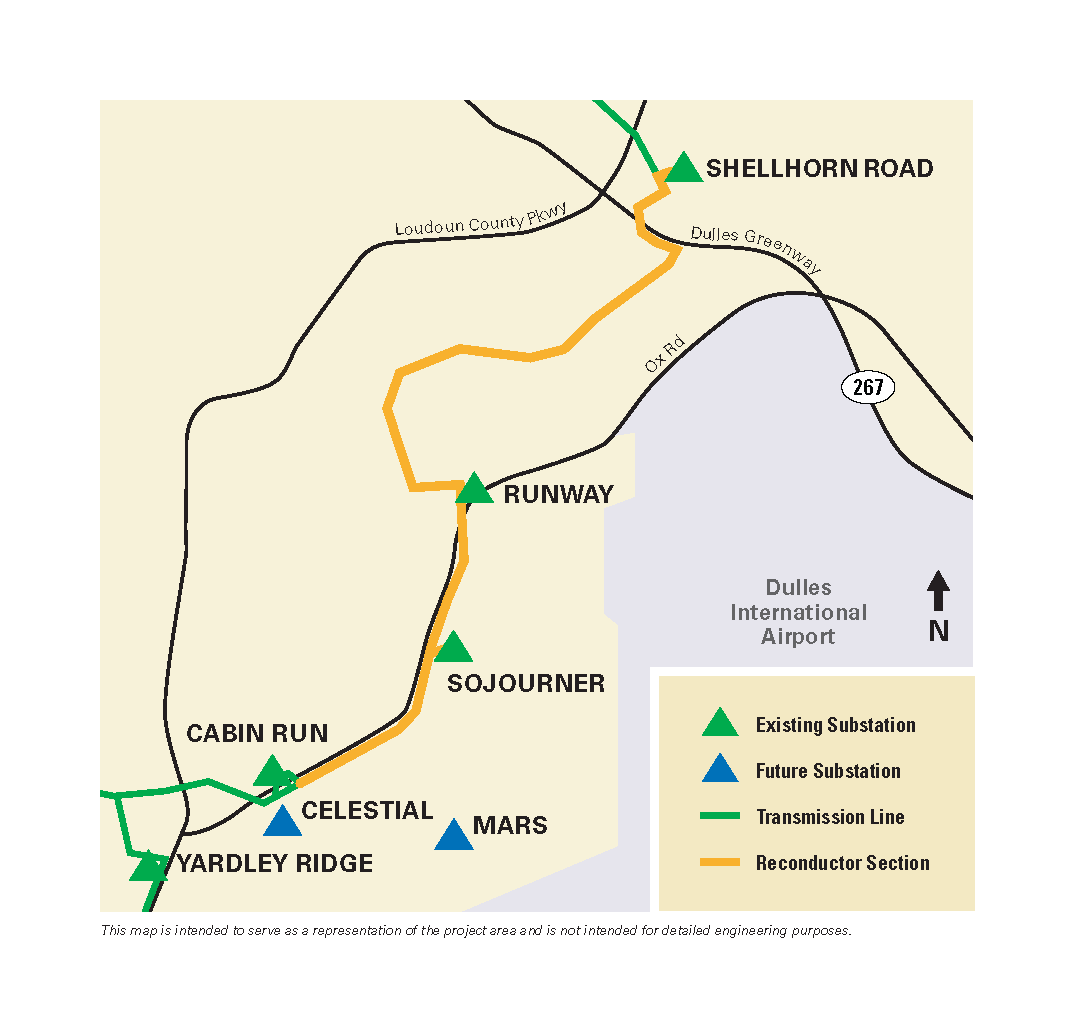 Map of Cabin Run Sojourner Shellhorn Reconductor project