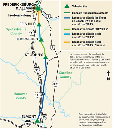 Elmont Fredericksburg - Map - Spanish