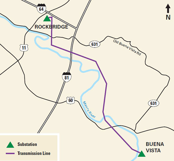Rockbridge to Buena Vista project overview map