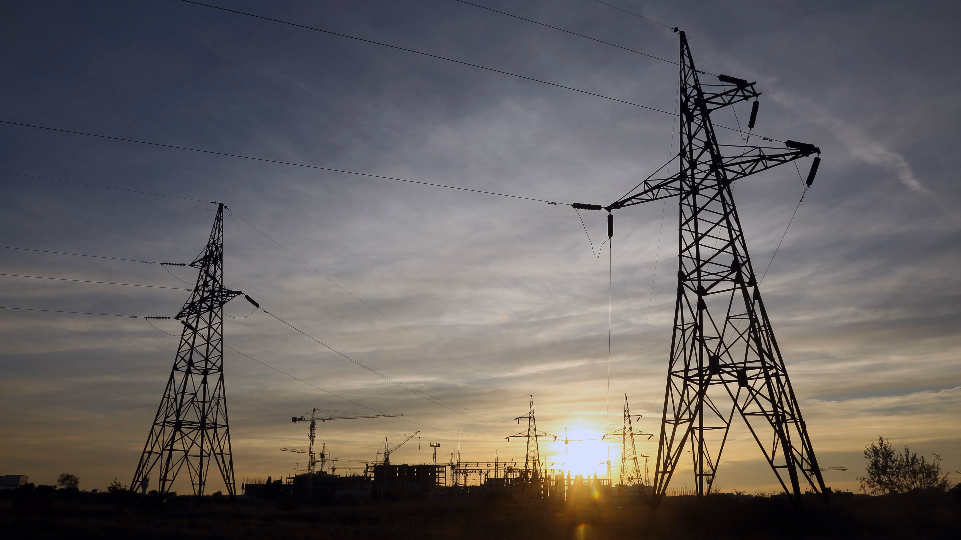 Transmission Lines and Substation in Residential Area
