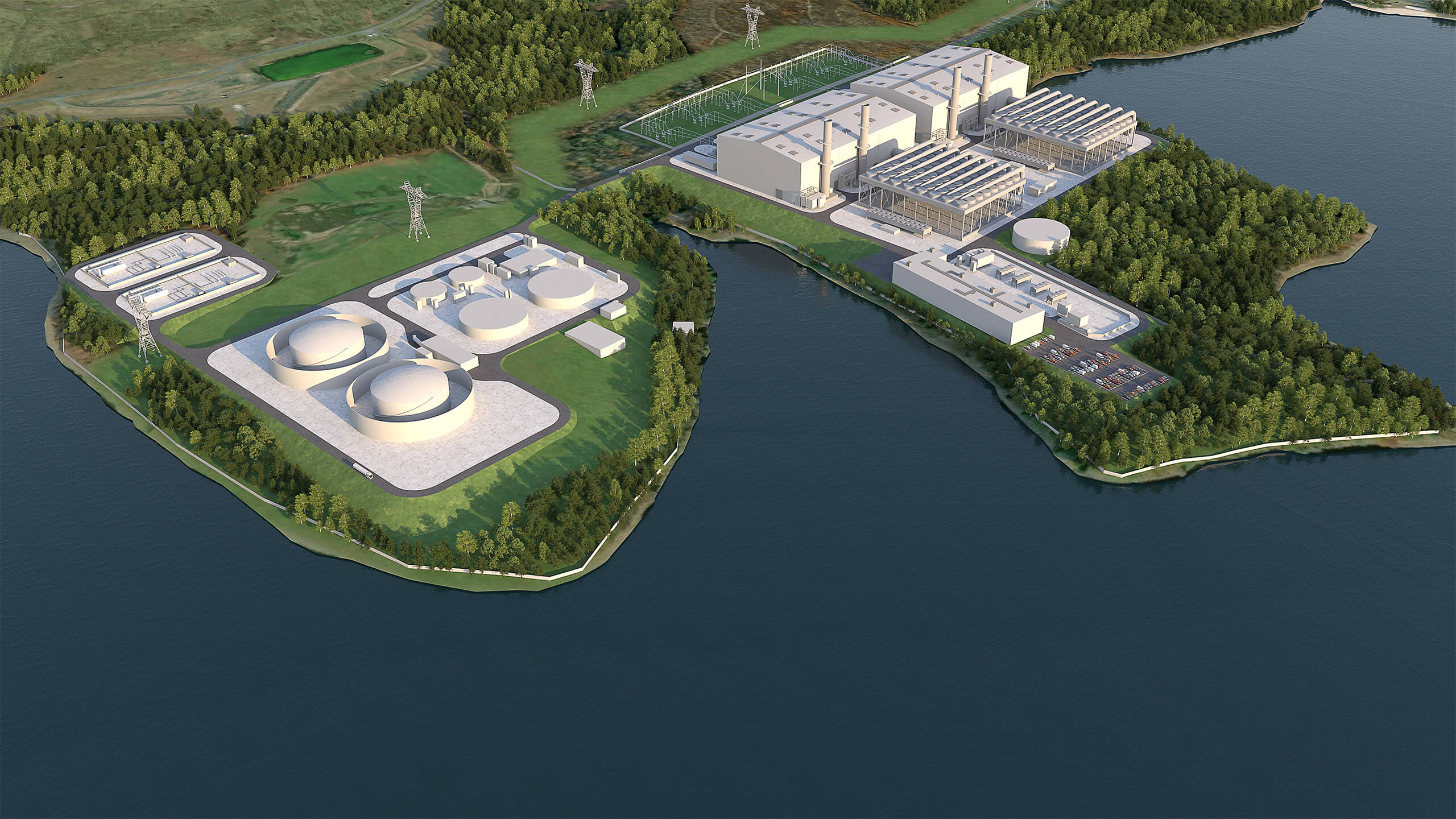 Mt. Storm Combined Cycle Station Aerial Overview