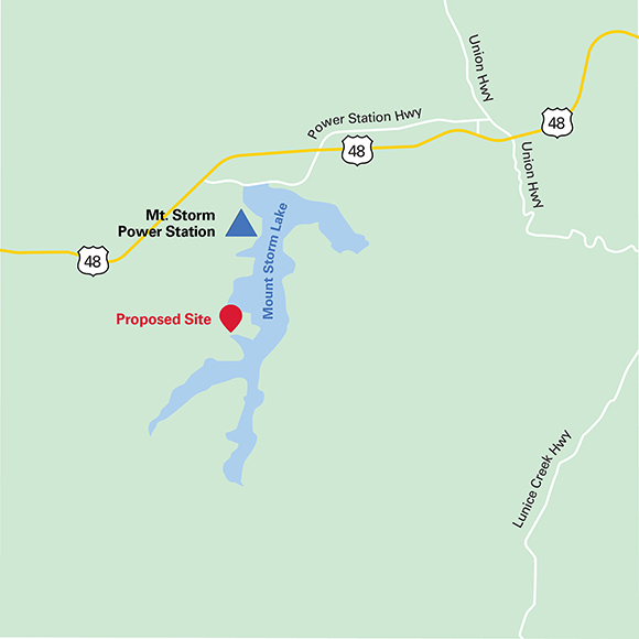 Mt. Storm Site Location Map