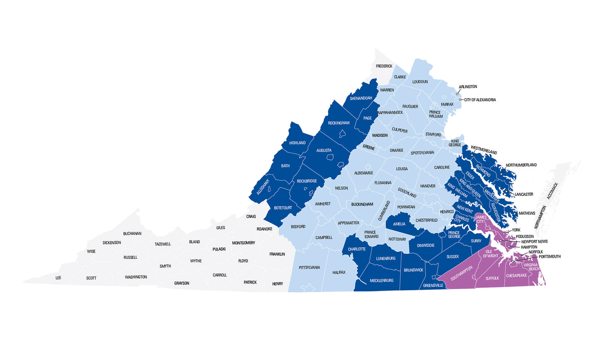 Virginia County Map