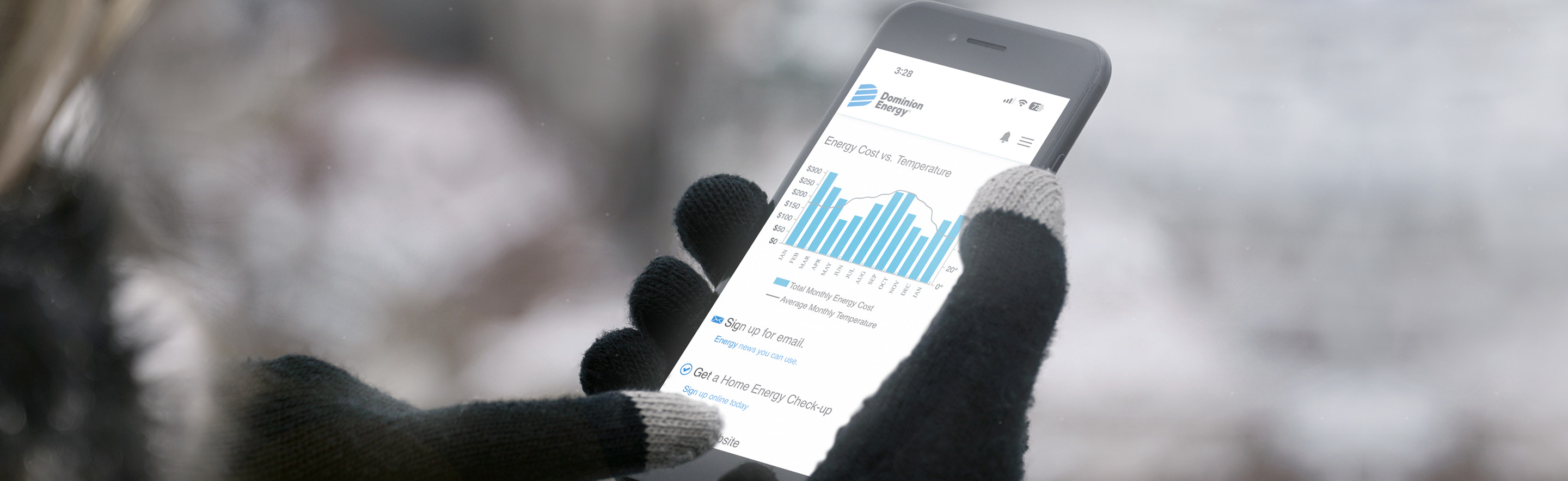 mobile app with energy usage
