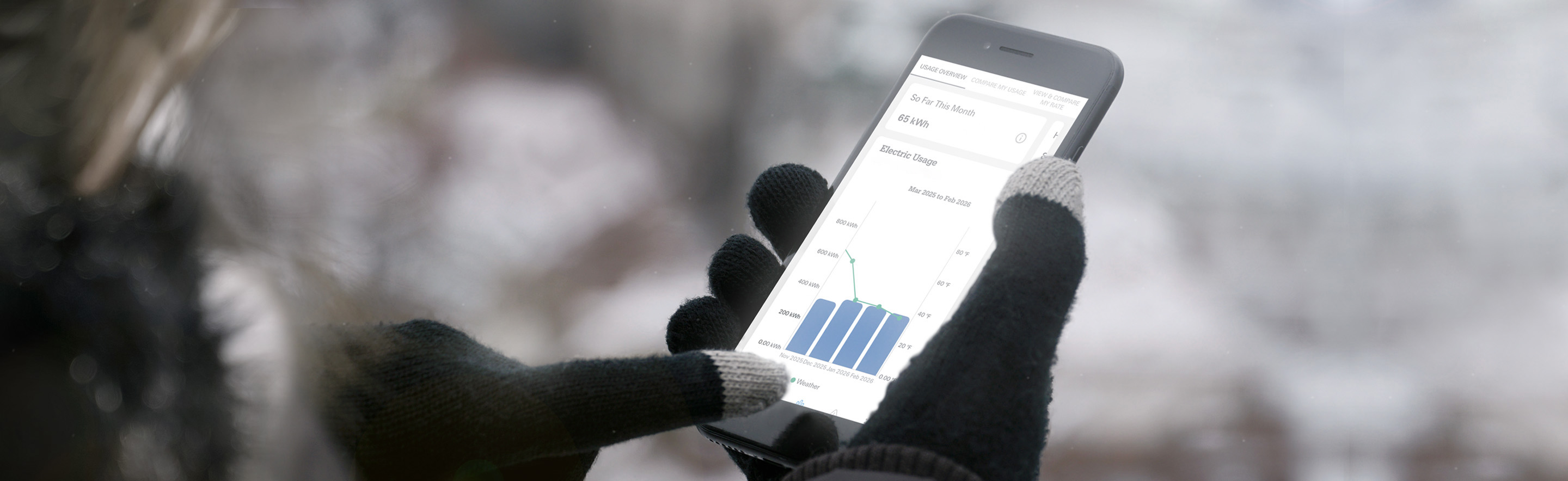 mobile app with energy usage