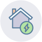House With Electricity Icon