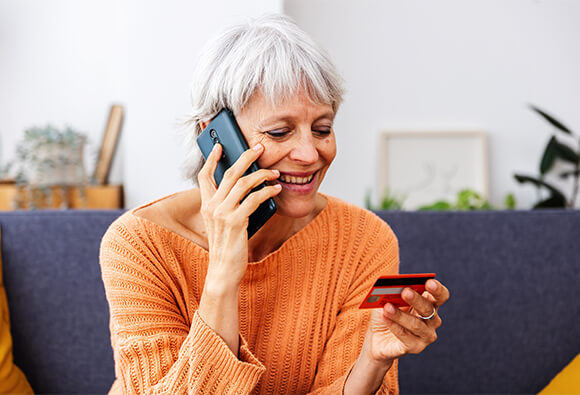 Customer Making Payment Using Credit Card Over the Phone