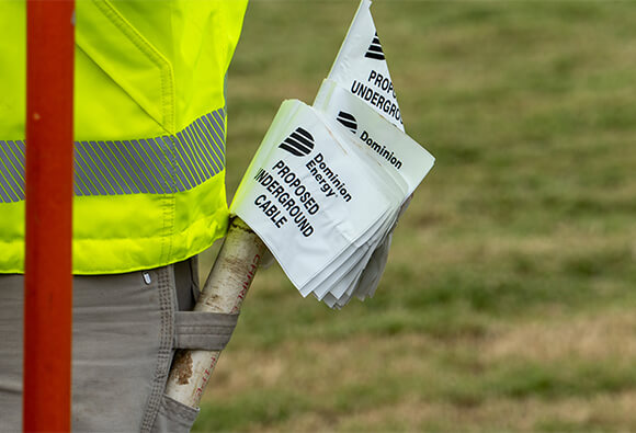 Dominion Energy Underground Cable Flags