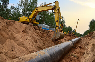 Digging for Natural Gas Pipeline