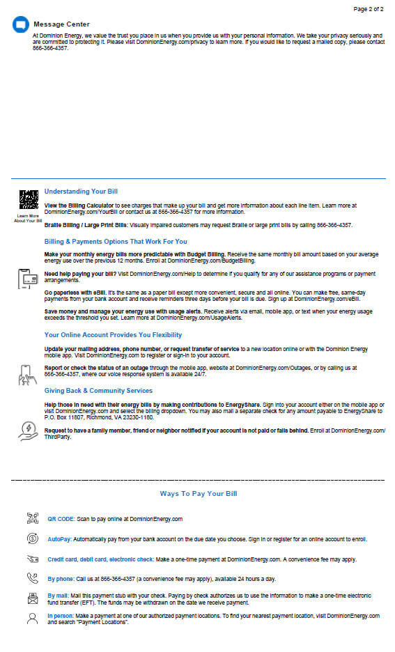 North Carolina Bill Sample Back