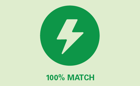 100 percent match option