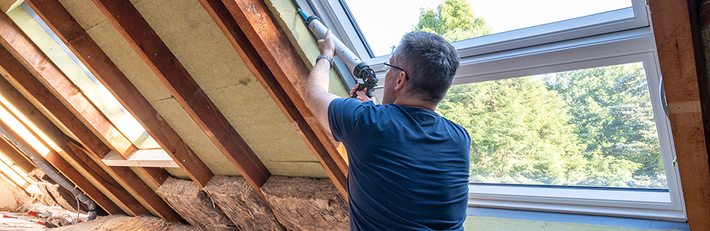 Caulking attic
