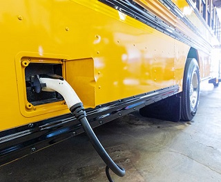 charging the electric school bus