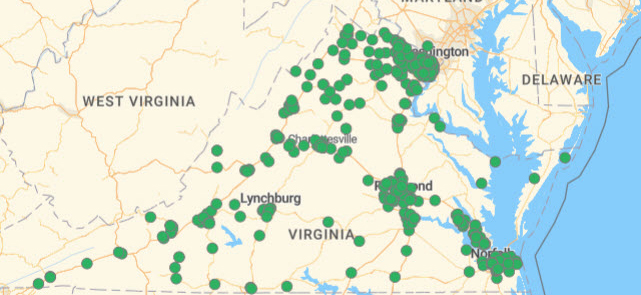 Electric vehicle charging map