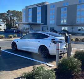 Electric Vehicle charging in a parking lot