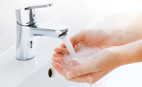 Hot water