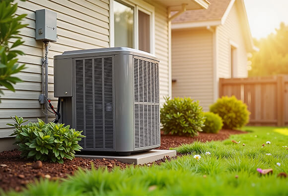 HVAC Unit in Backyard
