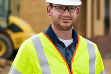 smiling construction worker