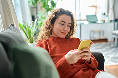 Lady Using Mobile Phone