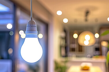 LED Light Bulb in Kitchen