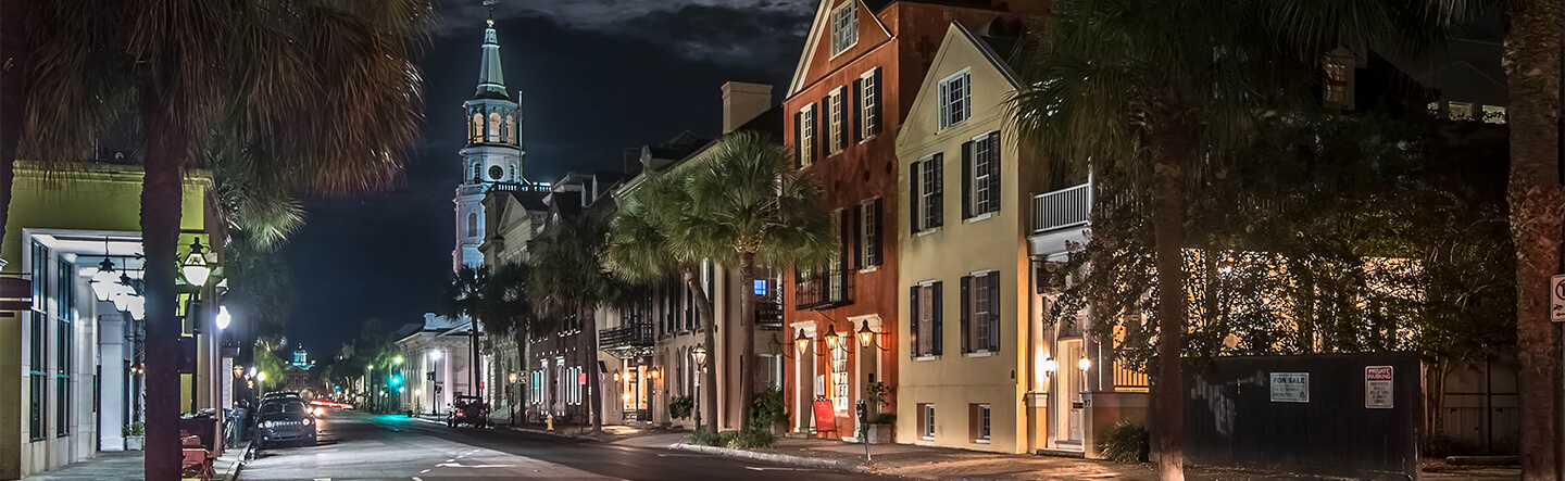 Downtown Charleston at Night