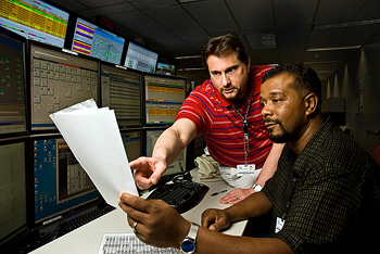 Employees in Control Room